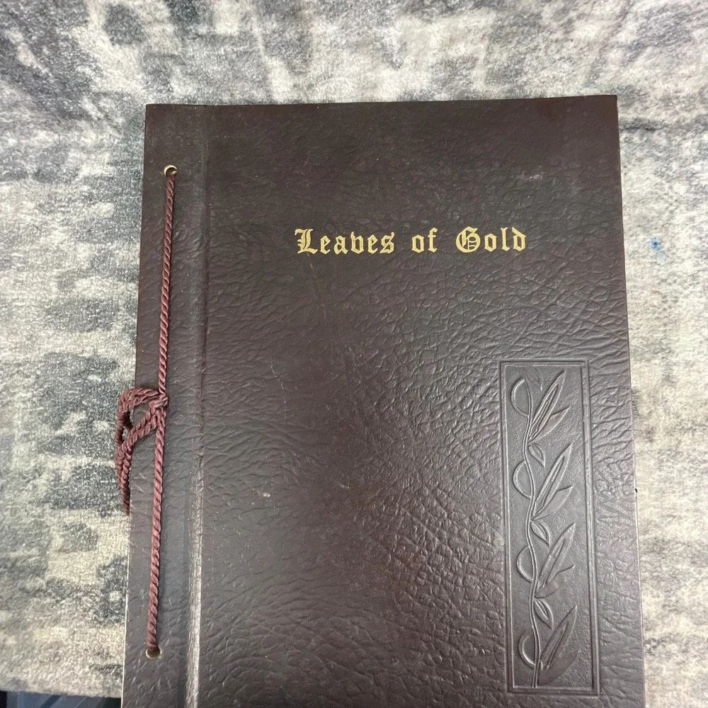 Leaves of Gold Anthology Prayers Verse Prose Vintage Padded Cord Bound